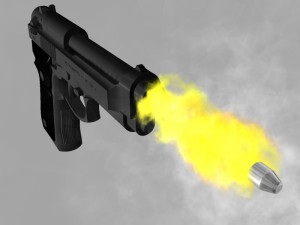 beretta 92f pistol Model 3D