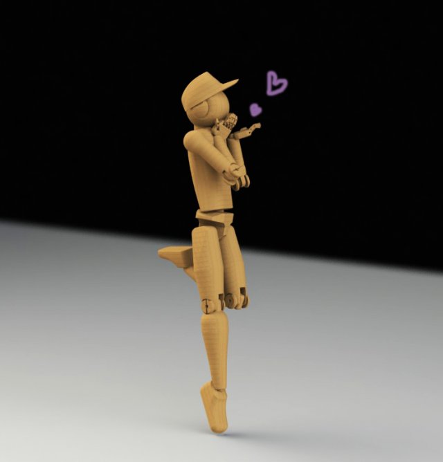 poseable-figure-number-1 Model 3D .c4d .max .obj .3ds .fbx .stl .blend 