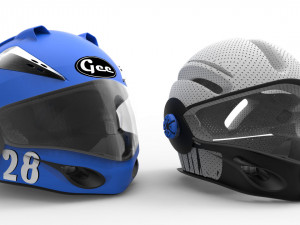 outer-shell-full-face-helmet 3D मॉडल