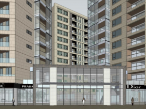 Modern style ground floor commercial hotel apartment building SU model 3D Model