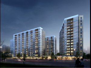 Modern style ground floor commercial hotel apartment building SU model 3D Модель