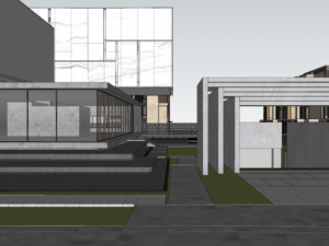 SU model of modern stacked high-rise buildings in the south of the flower language Model 3D