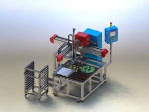 Tam otomatik üç eksenli boyama robotu 3D Model