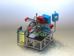 Fully automatic three-axis painting robot Model 3D