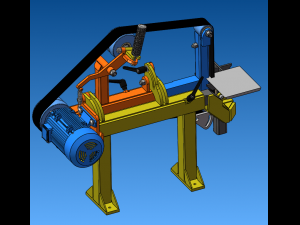 Design of belt grinder 3D Model