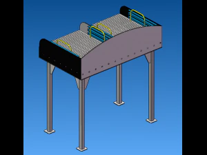 BBQ grill 1000x600x890 3D Model