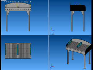 BBQ grill 1000x600x890 3D Model