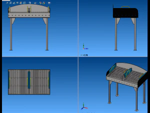 BBQ grill 1000x600x890 3D Model