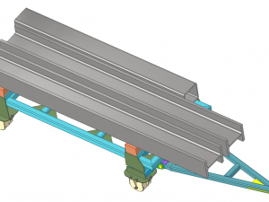 Trailer Transporter Consignment Vehicle Turnover Vehicle 3D Model