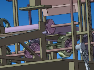 Conveyor belt feeding punching machine 3D Model