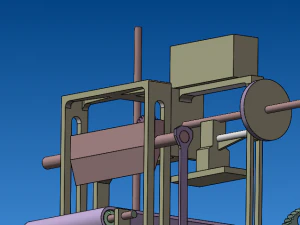 Conveyor belt feeding punching machine 3D Model