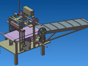 Conveyor belt feeding punching machine 3D Model