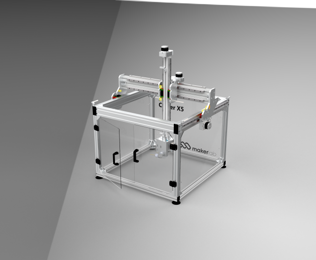 5-axis CNC machine 500x500x150 Modelo 3D .c4d .max .obj .3ds .fbx .stl .blend 