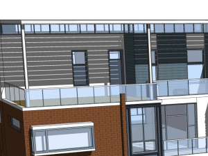 Modern Townhouse Building Model 3D Модель