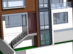 Modern Townhouse Building Model 3D Модель