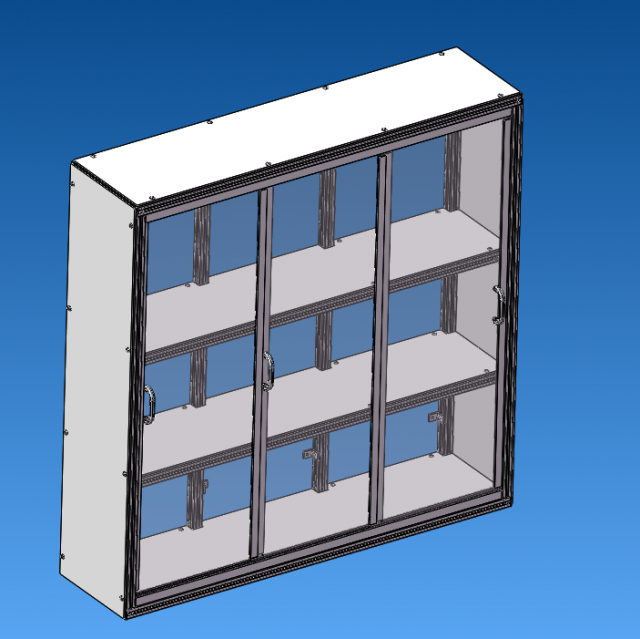 Aluminum profile bookshelf design Model 3D .c4d .max .obj .3ds .fbx .stl .blend 