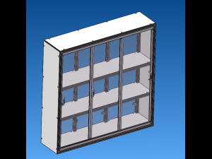 Aluminum profile bookshelf design Modèle 3D