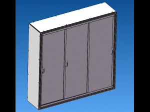 Aluminum profile bookshelf design Model 3D