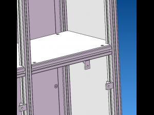 Aluminum profile bookshelf design Model 3D