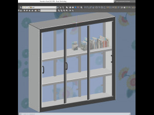 Aluminum profile bookshelf design Model 3D