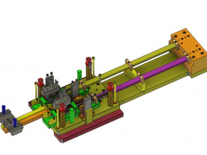 Design eines Stanzwerkzeugs f&uuml;r Aluminiumprofile 3D Modell