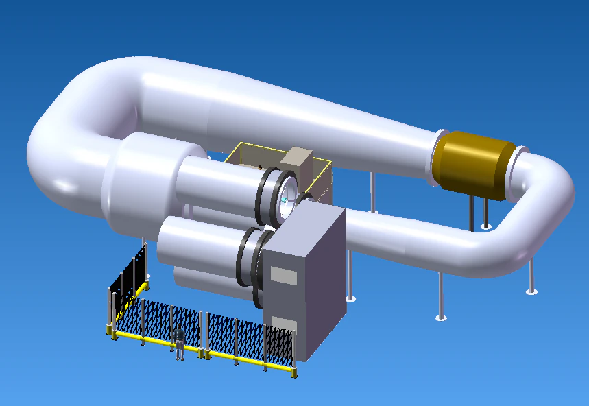 Sezione di prova in galleria del vento supersonica Modello 3D .c4d .max .obj .3ds .fbx .stl .blend 