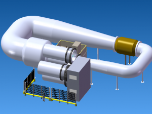 Supersonic wind tunnel test section 3D Model