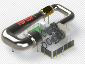 Sezione di prova in galleria del vento supersonica Modello 3D