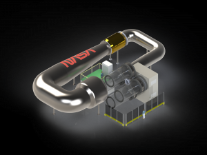 Supersonic wind tunnel test section Modello 3D