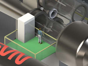 Supersonic wind tunnel test section Modello 3D