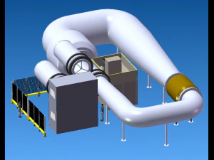 Sezione di prova in galleria del vento supersonica Modello 3D