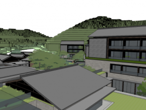 New Chinese luxury Marriott hotel building SU model 3D 模型