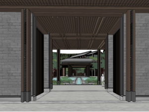 New Chinese luxury Marriott hotel building SU model 3D 模型