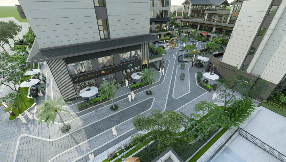 New Chinese style residential area landscape design su model 3D Model .c4d .max .obj .3ds .fbx .stl .blend 