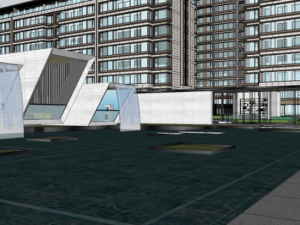 New Chinese style Tianyu area landscape SU model 3D 模型