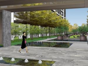 New Chinese style residential area landscape 3D Model