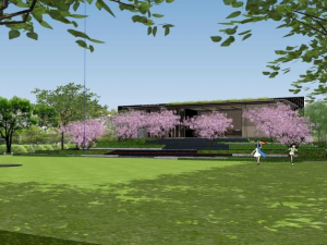 New Chinese style residential area landscape Modelo 3D