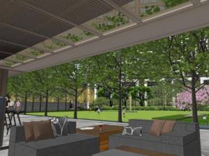New Chinese style residential area landscape Modelo 3D