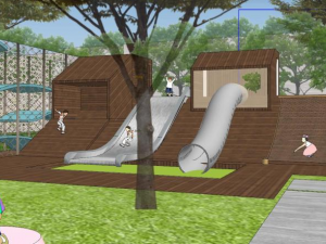 New Chinese style residential area landscape Modelo 3D