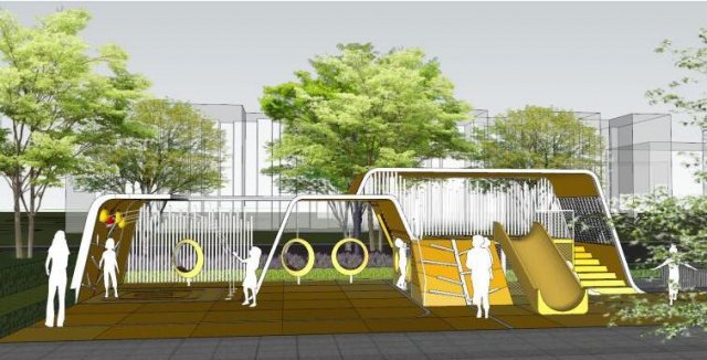 Modern Art Fashion Residential Display Area Landscape SU Model 3D Модель .c4d .max .obj .3ds .fbx .stl .blend 