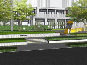 Modern Art Fashion Residential Display Area Landscape SU Model 3D Модель