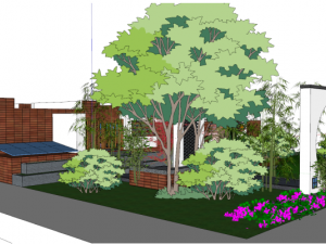 Modern Chinese style landscape garden design su model Modelo 3D