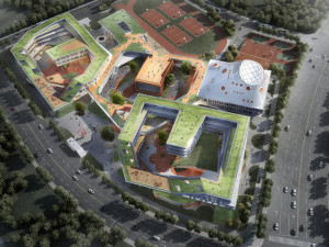 Modern style primary and secondary school architectural design SU model 3D Model