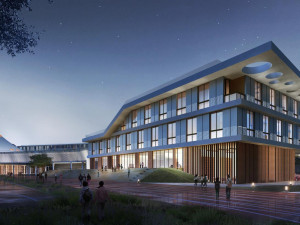 Modern style primary and secondary school architectural design SU model 3D 模型