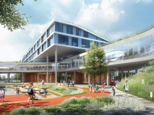 Modern style primary and secondary school architectural design SU model 3D 模型