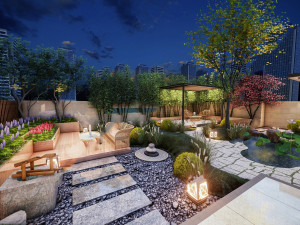 Modern Roof Garden SU Model 3D Модель