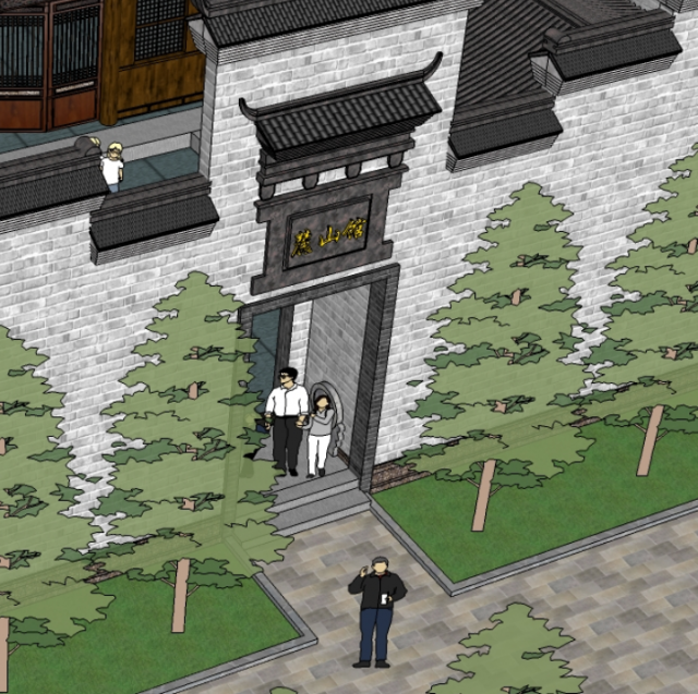 Chinese traditional courtyard residential building Modelo 3D .c4d .max .obj .3ds .fbx .stl .blend 