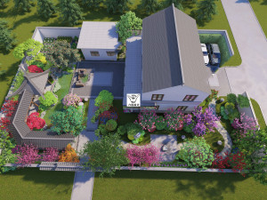 Courtyard Garden SU Model 3D Model