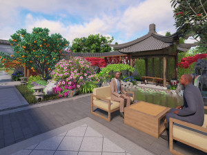 Courtyard Garden SU Model 3D Model