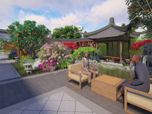 Courtyard Garden SU Model 3D Model